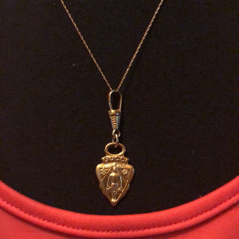 Authentic Gucci vintage crest charm pendant
